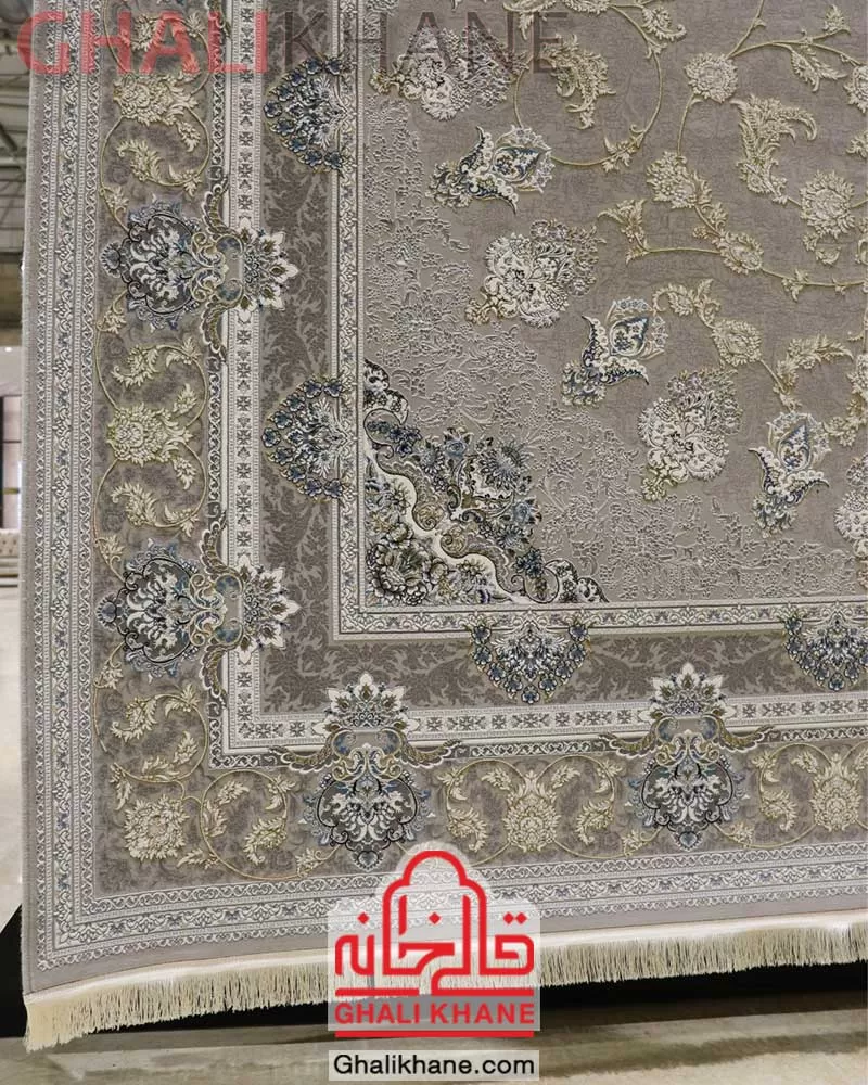 فرش نگین مشهد 1500 شانه کد 1501 نقره ای
