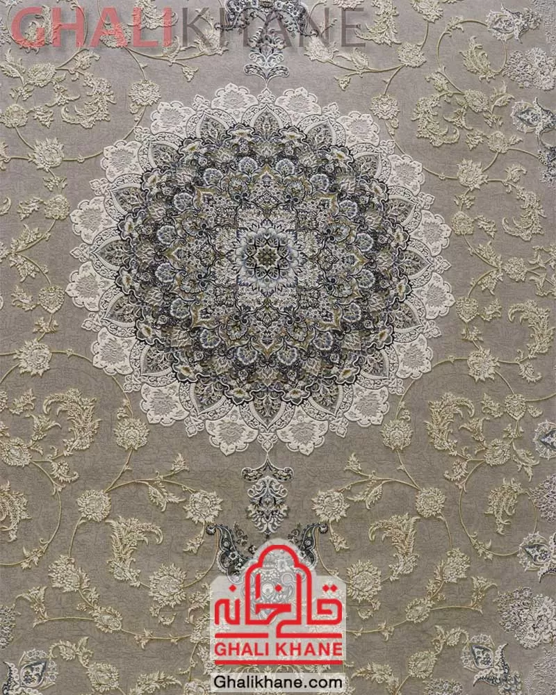 فرش نگین مشهد 1500 شانه کد 1501 نقره ای