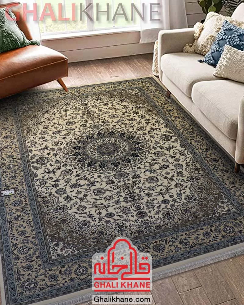 فرش ماشینی ستاره کویر یزد 700 شانه کد HN-H001-1101