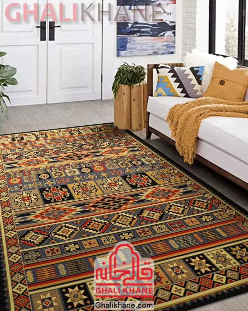 سوپر گلیم ماشینی ستاره کویر یزد کد GB-G033-8562 ارزان ترین قیمت