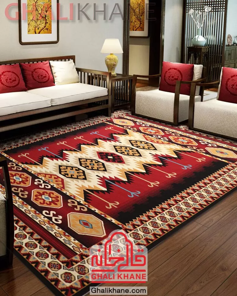 تحویل فوری سوپر گلیم ماشینی ستاره کویر یزد  کد GB-G36A-8249