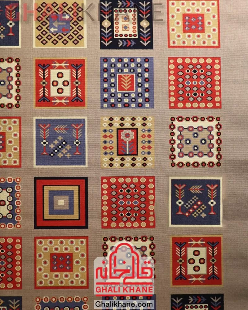 خرید اینترنتی سوپر گلیم ماشینی ستاره کویر یزد کد GB-G073-8533