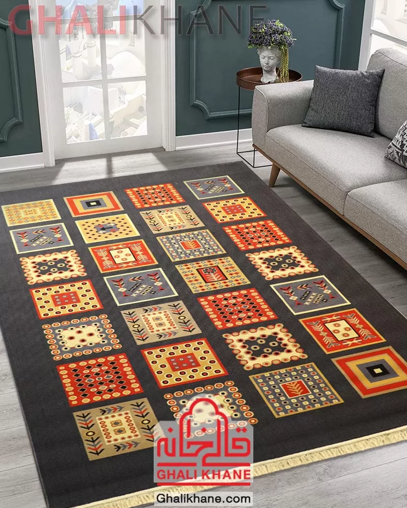 سوپر گلیم ماشینی ستاره کویر یزد کد GB-G073-8596 از قالیخانه