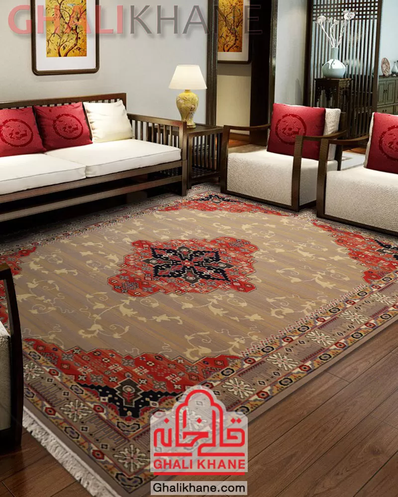 خرید آنلاین  سوپر گلیم ماشینی ستاره کویر یزد کد GB-K004-8533