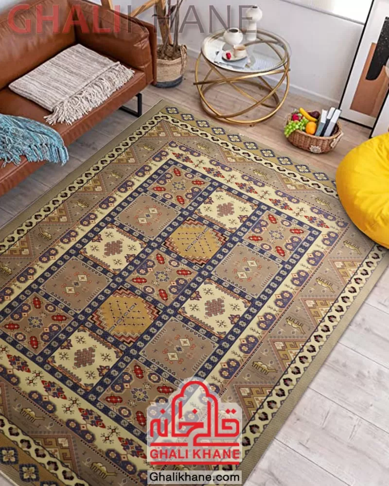 سوپر گلیم ماشینی ستاره کویر یزد کد GB-L004-8533 به قیمت عمده