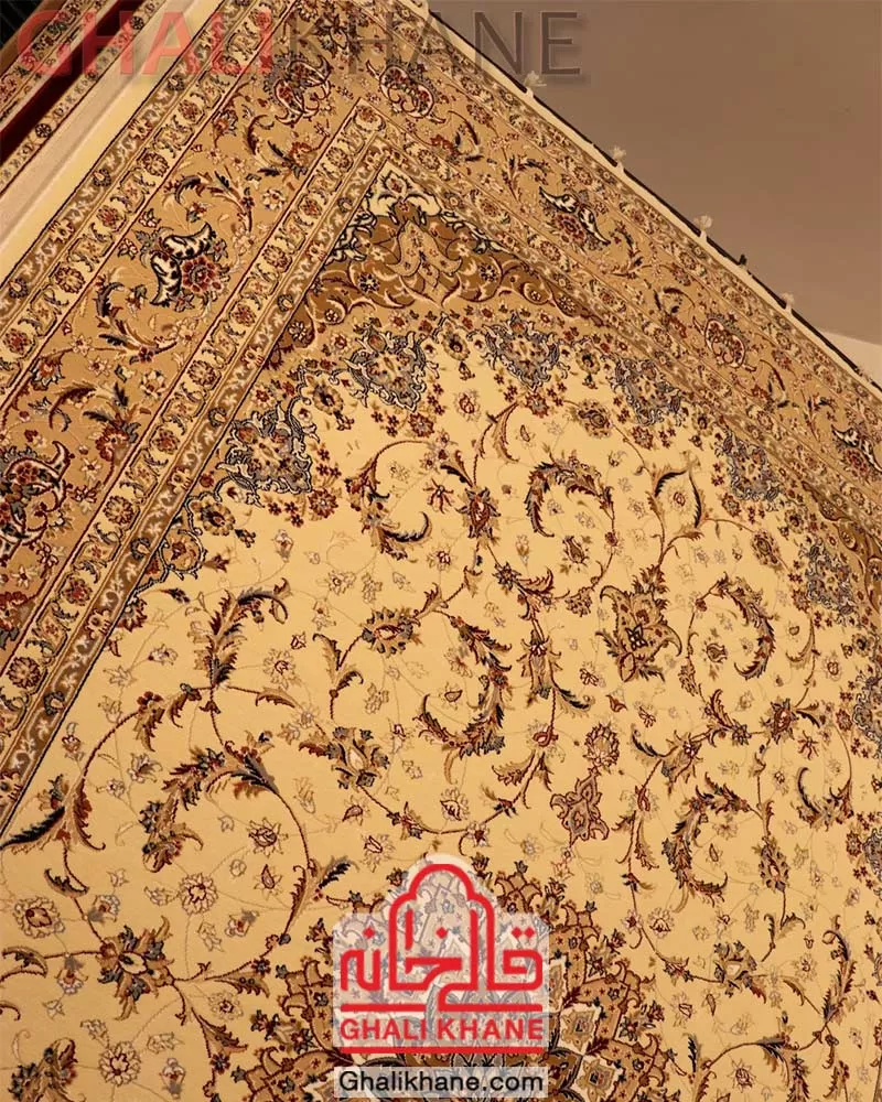 ارسال فوری  فرش ستاره کویر یزد کلکسیون شاه عباسی  500 شانه کد XI-X042-1401