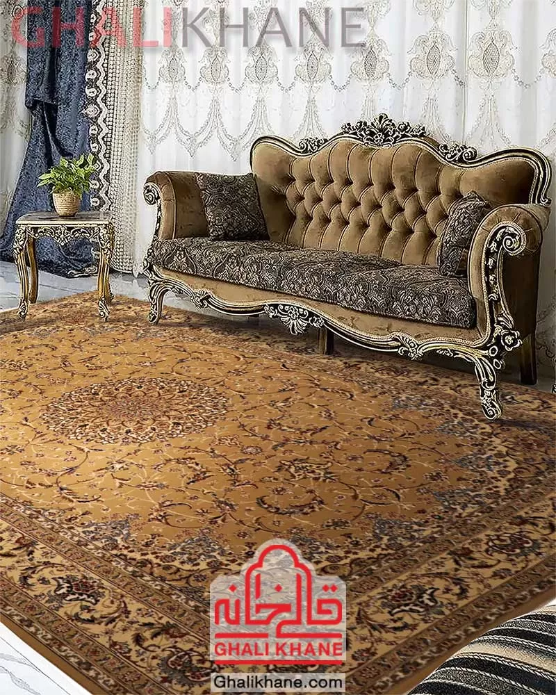 خرید   فرش ستاره کویر یزد کلکسیون شاه عباسی  500 شانه کد XI-X042-1410 به قیمت عمده