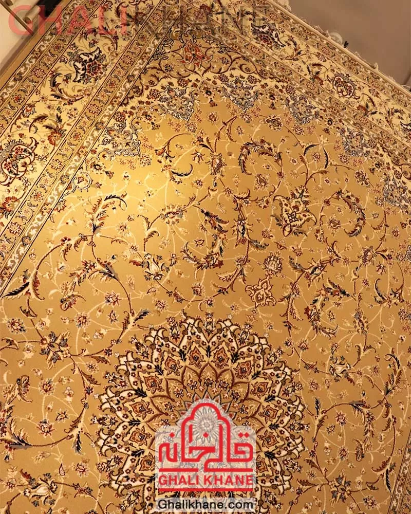 فرش ستاره کویر یزد کلکسیون شاه عباسی  500 شانه کد XI-X042-1410 قالیخانه