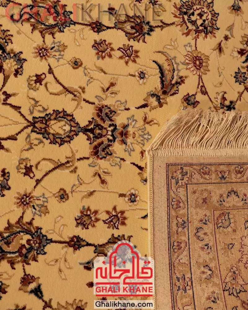 نمایندگی اصلی    فرش ستاره کویر یزد کلکسیون شاه عباسی  500 شانه کد XI-X045-1401