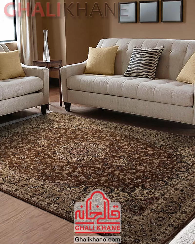 خرید آنلاین   فرش ستاره کویر یزد کلکسیون شاه عباسی  500 شانه کد XI-X051-1731