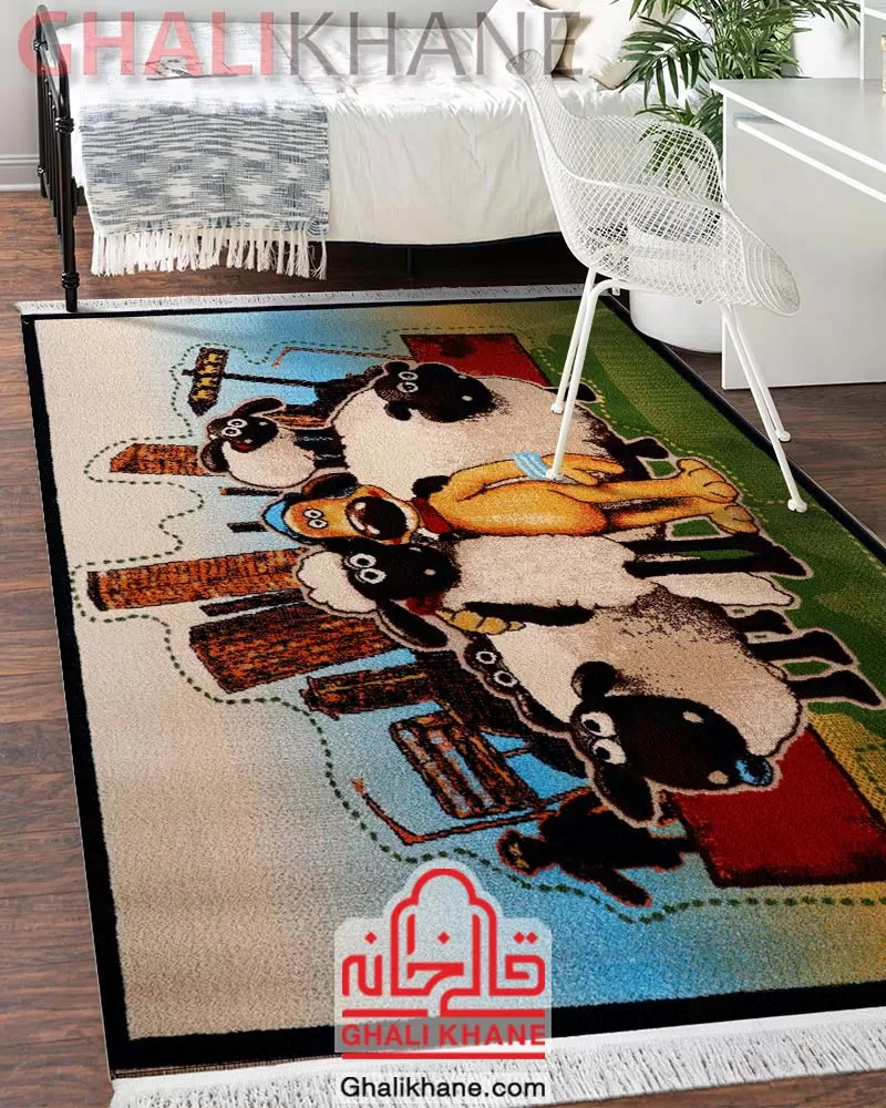 فرش ستاره کویر یزد کلکسیون شاهسون کودک 320 شانه کد SH-O230-8509 قالیخانه