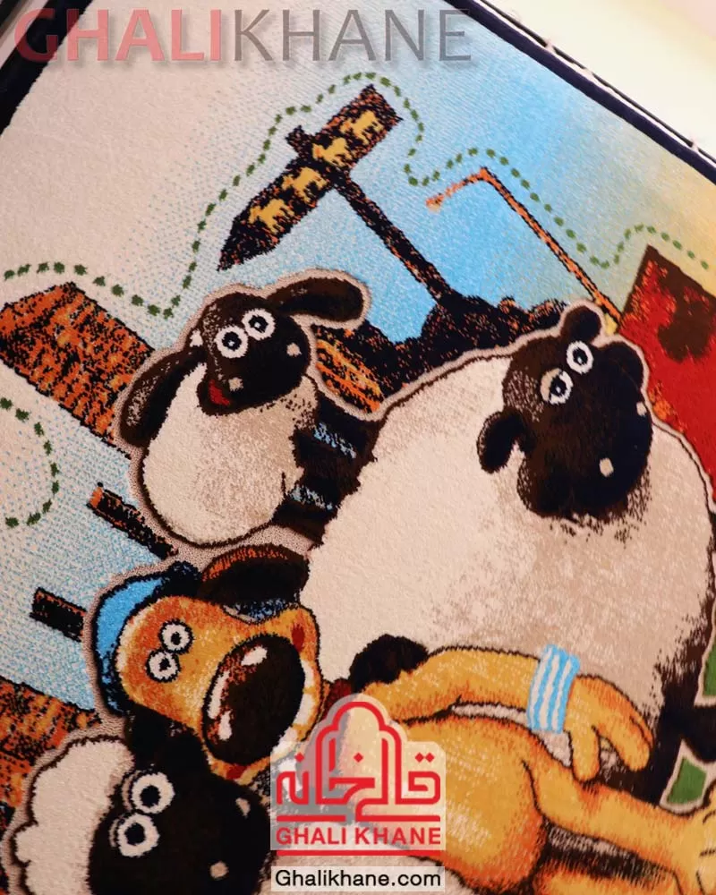 فرش ستاره کویر یزد کلکسیون شاهسون کودک 320 شانه کد SH-O230-8509 درجه 1