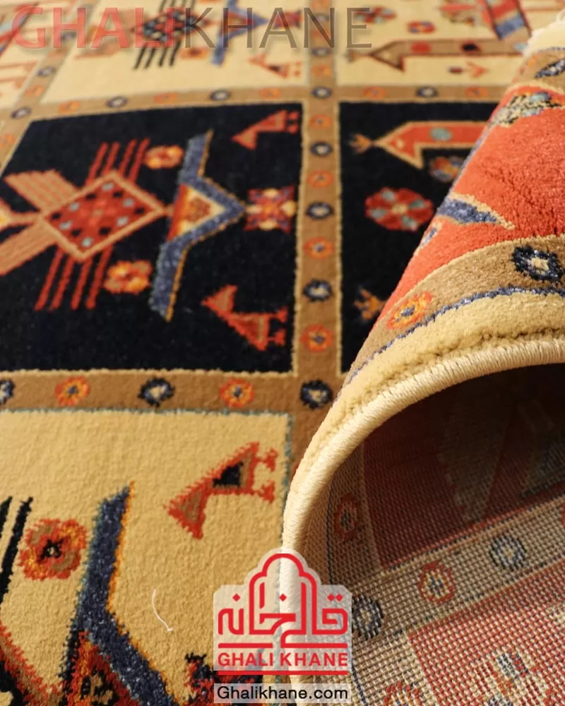 فرش ستاره کویر یزد کلکسیون شاهسون 320 شانه کد SH-B002-5003