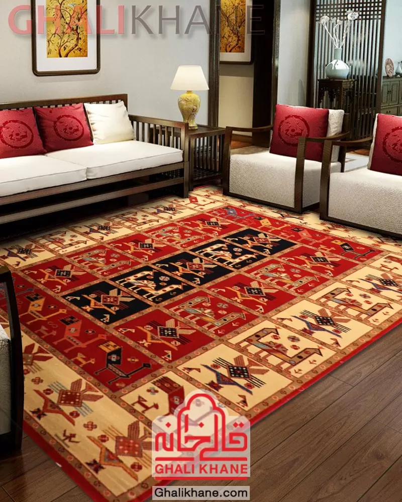 فرش ستاره کویر یزد کلکسیون شاهسون 320 شانه کد SH-B002-5050 درجه 1