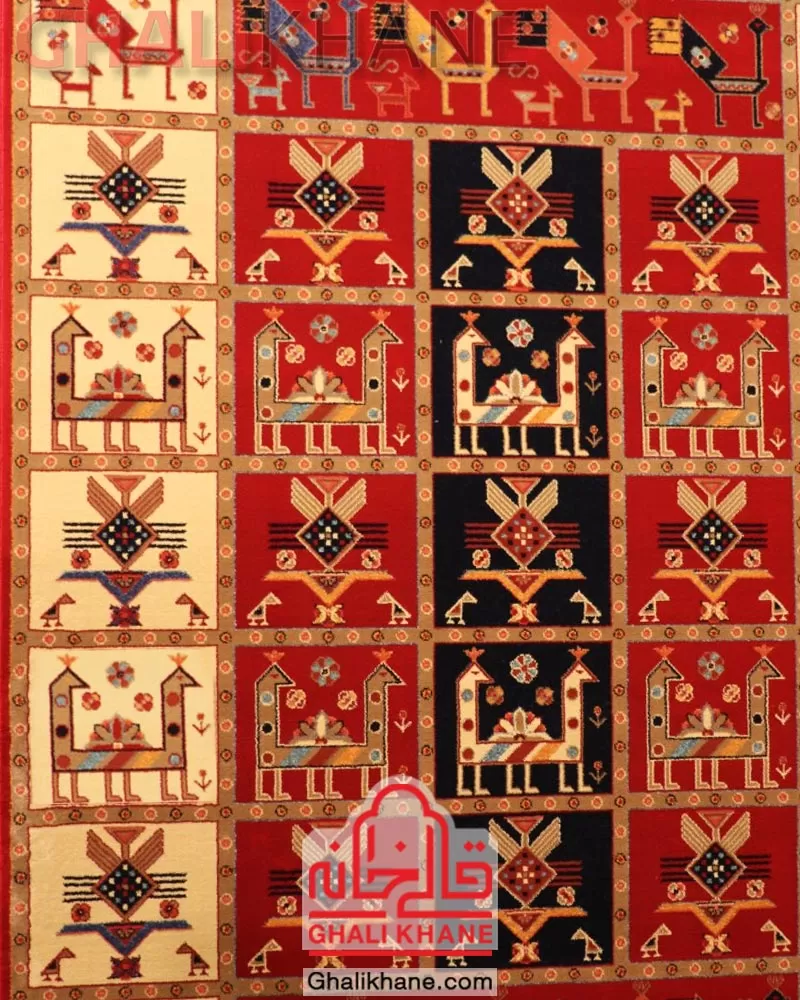 فرش ستاره کویر یزد کلکسیون شاهسون 320 شانه کد SH-B002-5050 قالیخانه