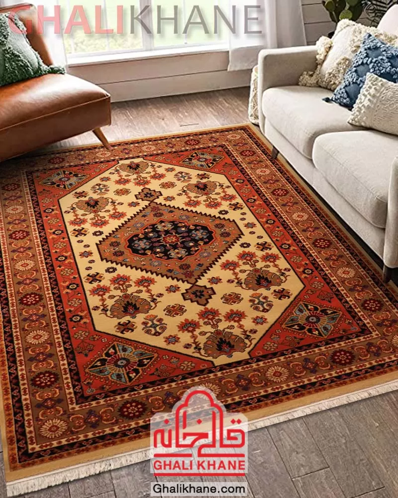 خرید آنلاین فرش ستاره کویر یزد کلکسیون شاهسون 320 شانه کدSH-B005-5001