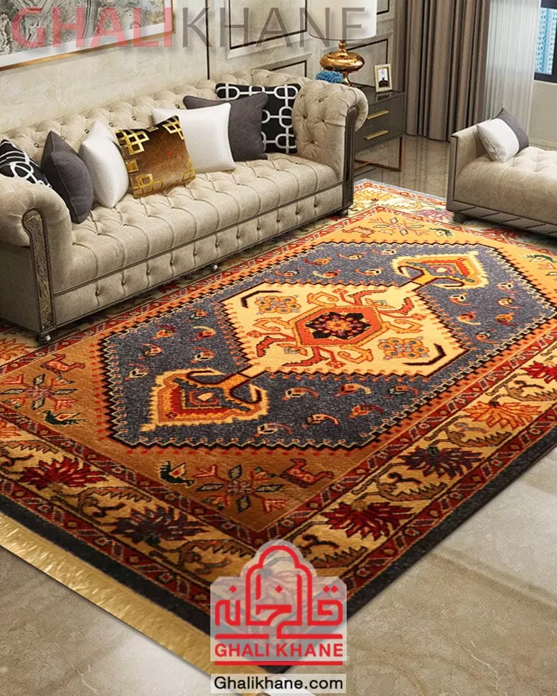 فرش ستاره کویر یزد کلکسیون شاهسون 320 شانه کد SH-B007-5070 قالیخانه