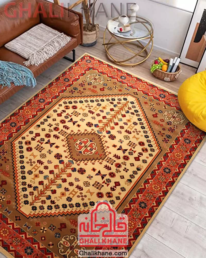فرش ستاره کویر یزد کلکسیون شاهسون 320 شانه کد SH-B008-5003 قالیخانه