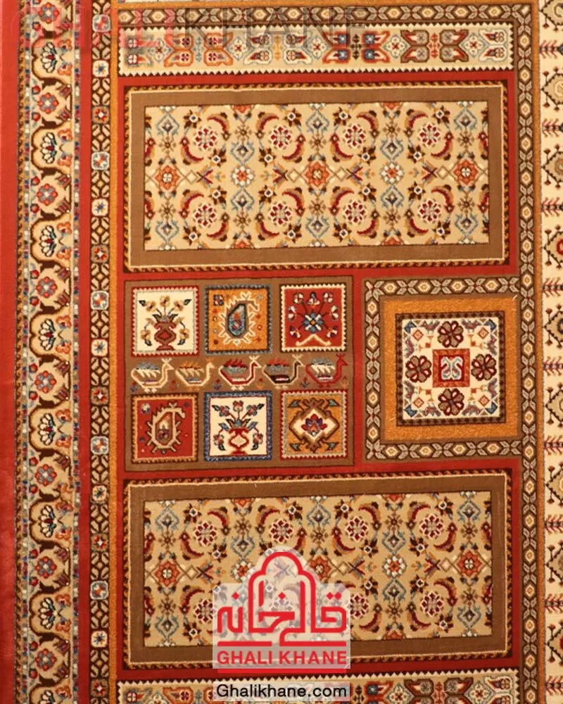 فرش ستاره کویر یزد کلکسیون شاهسون 320 شانه کد SH-B017-5101 درجه 1