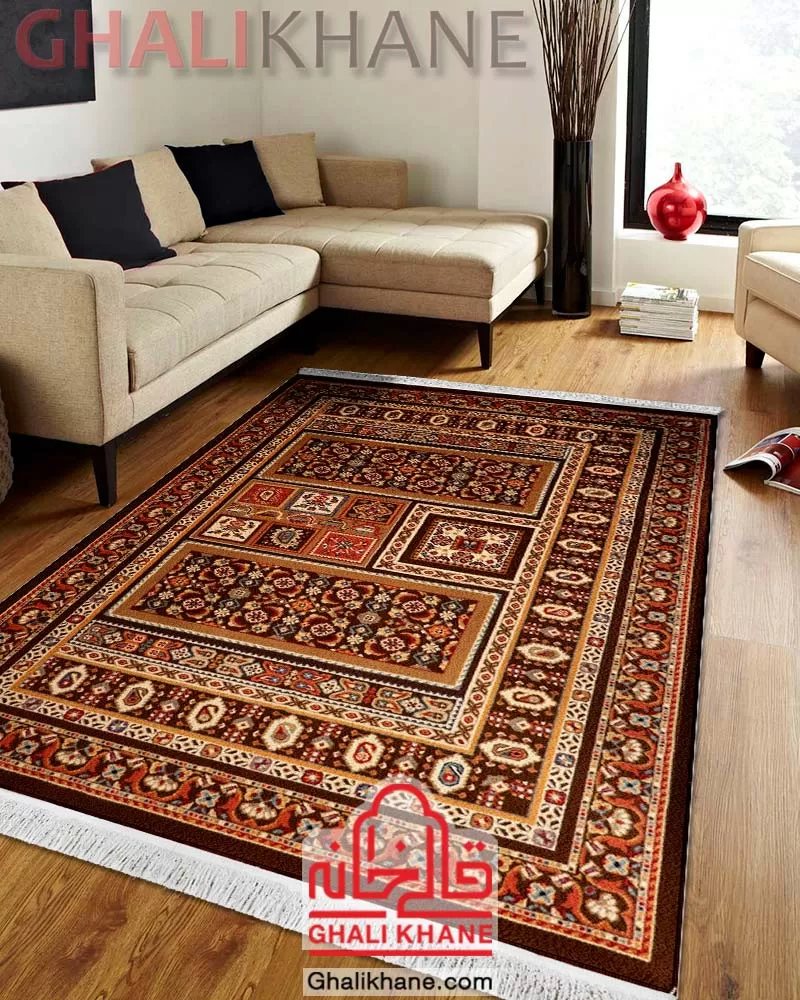 فرش ستاره کویر یزد کلکسیون شاهسون 320 شانه کد SH-B017-5180 درجه 1