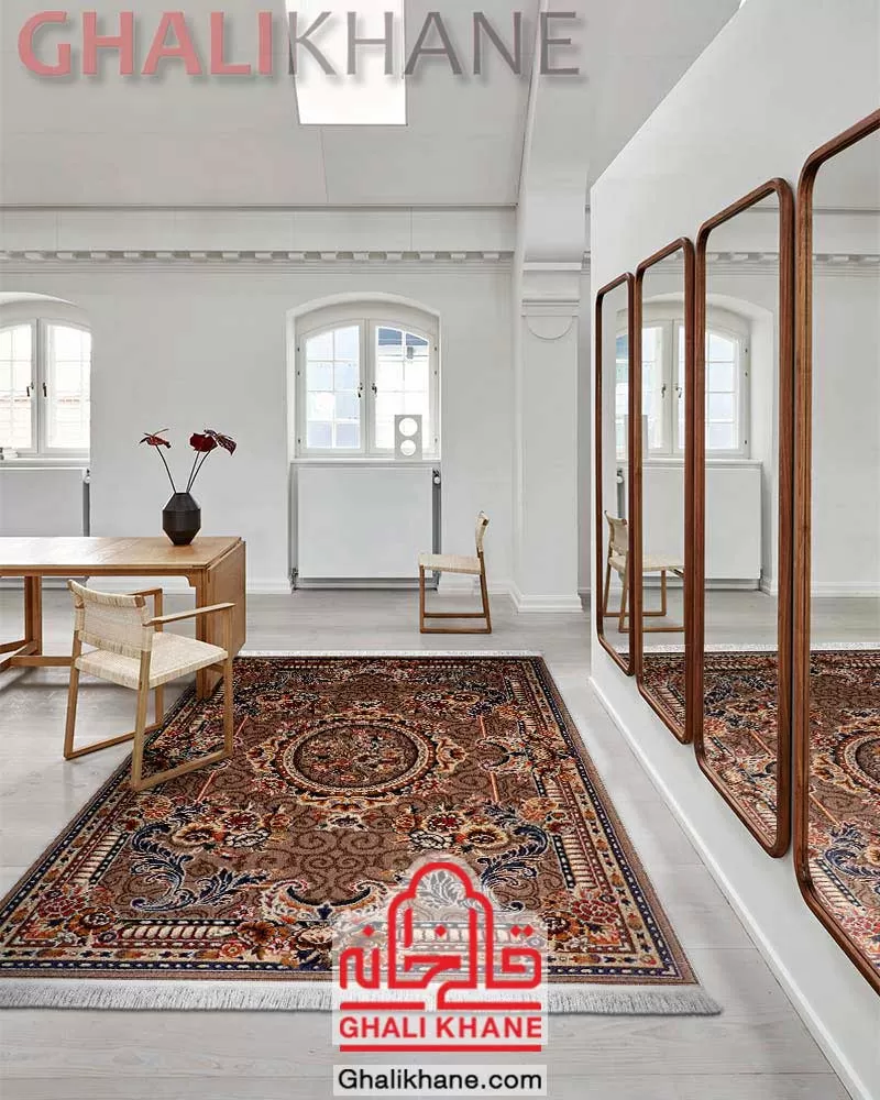 فرش ستاره کویر یزد کلکسیون شاهسون 320 شانه کد SH-B038-8834 قیمت عمده