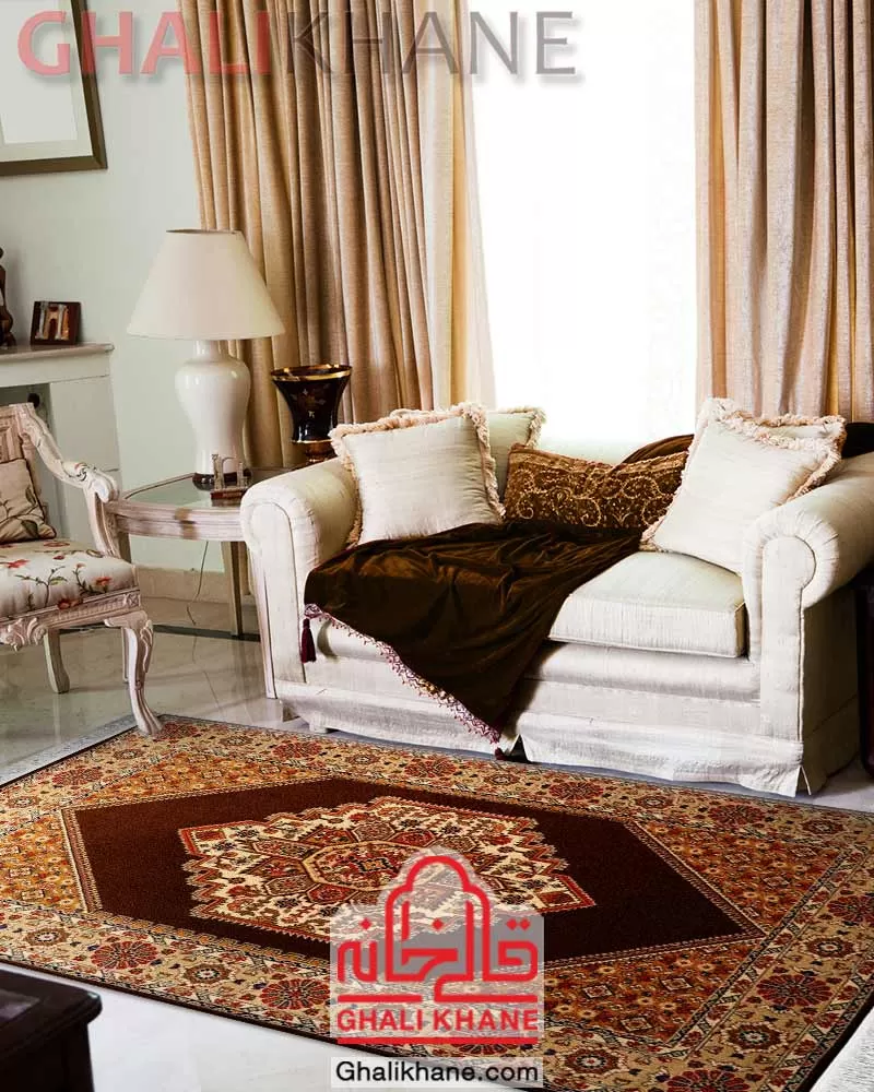 فرش ستاره کویر یزد کلکسیون شاهسون 320 شانه کد SH-B40A-5181 قالیخانه