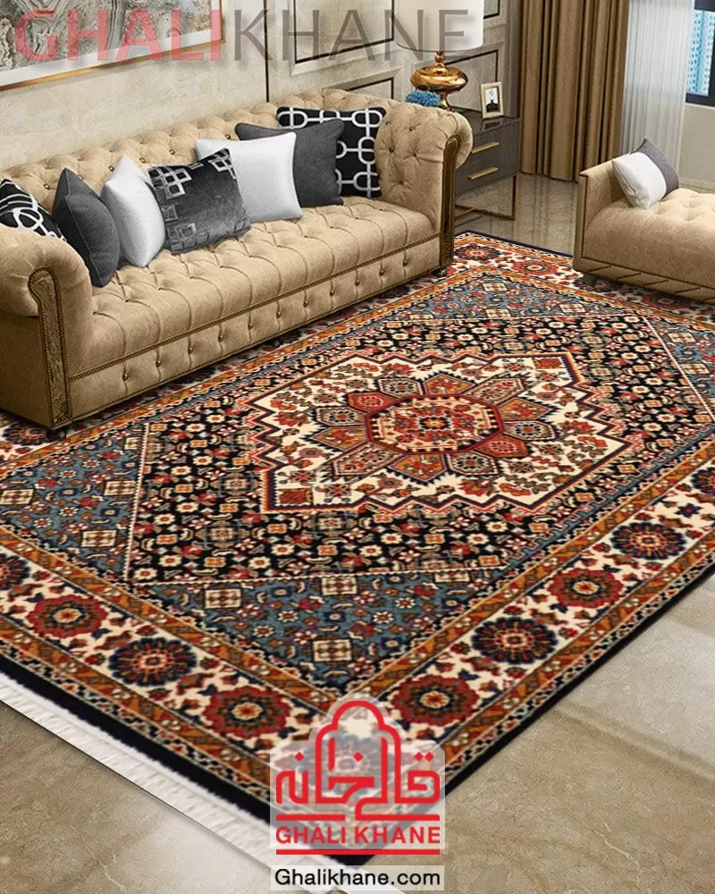 فرش ستاره کویر یزد کلکسیون شاهسون 320 شانه کد SH-B40B-5190 قالیخانه