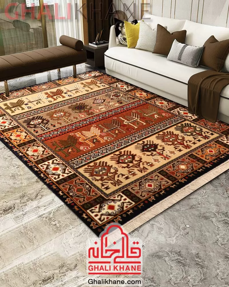 فرش ستاره کویر یزد کلکسیون شاهسون 320 شانه کد SH-B056-8818 قالیخانه