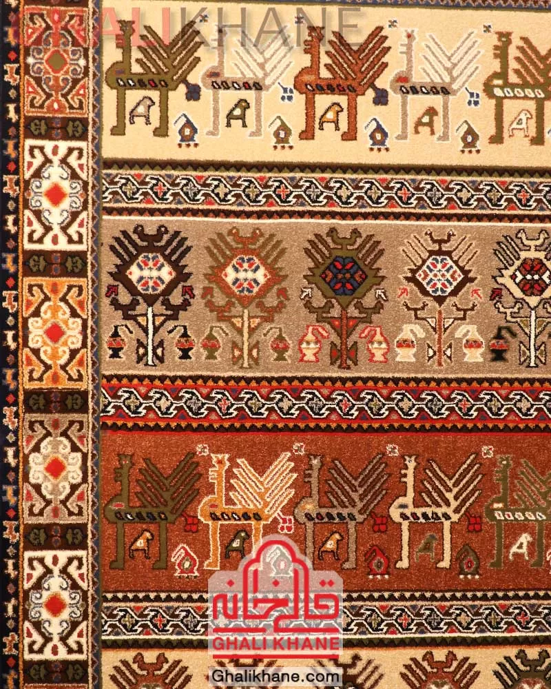 خرید فرش ستاره کویر یزد کلکسیون شاهسون 320 شانه کد SH-B056-8818 به قیمت عمده