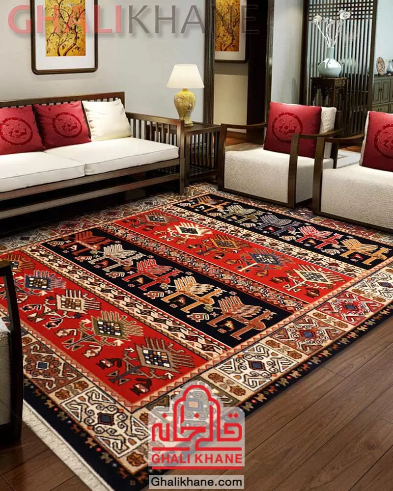 فرش ستاره کویر یزد کلکسیون شاهسون 320 شانه کد SH-B056-8851 قالیخانه