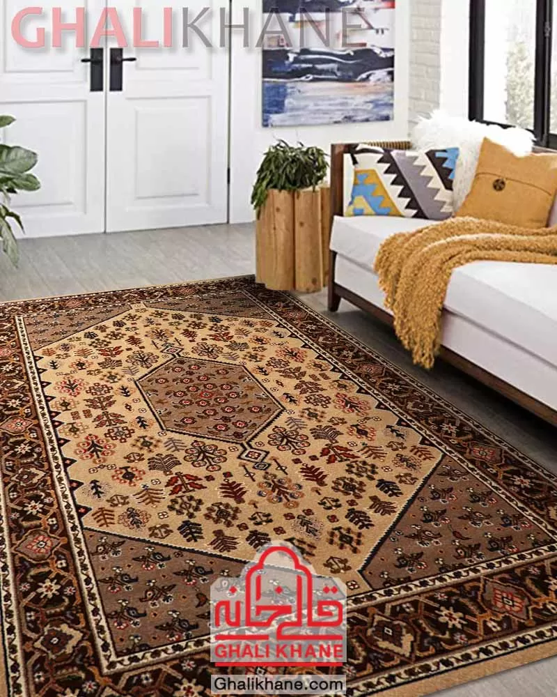 ارسال فوری فرش ستاره کویر یزد کلکسیون شاهسون 320 شانه کد SH-B057-8818