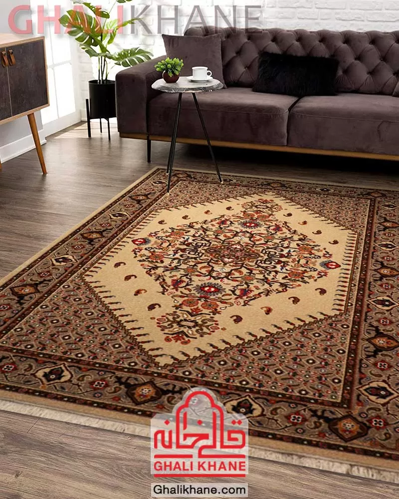 فرش ستاره کویر یزد کلکسیون شاهسون 320 شانه کد SH-B058-8813 قالیخانه