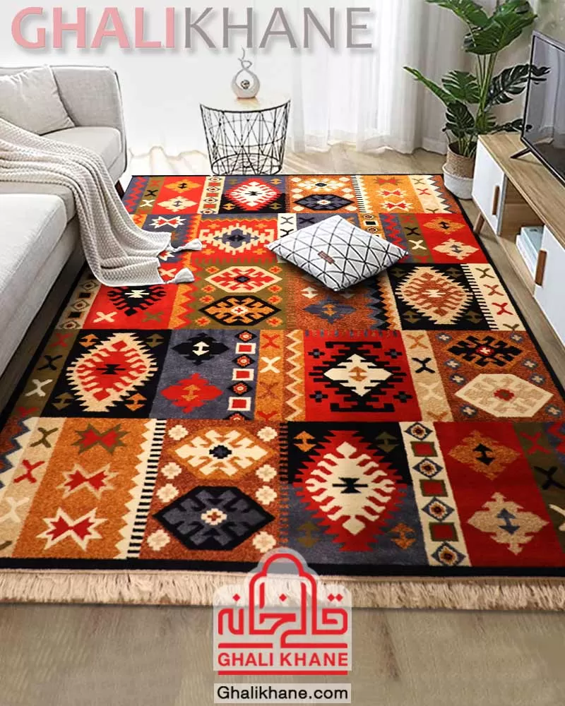 فرش ستاره کویر یزد کلکسیون شاهسون 320 شانه کد SH-B062-8859 درجه 1