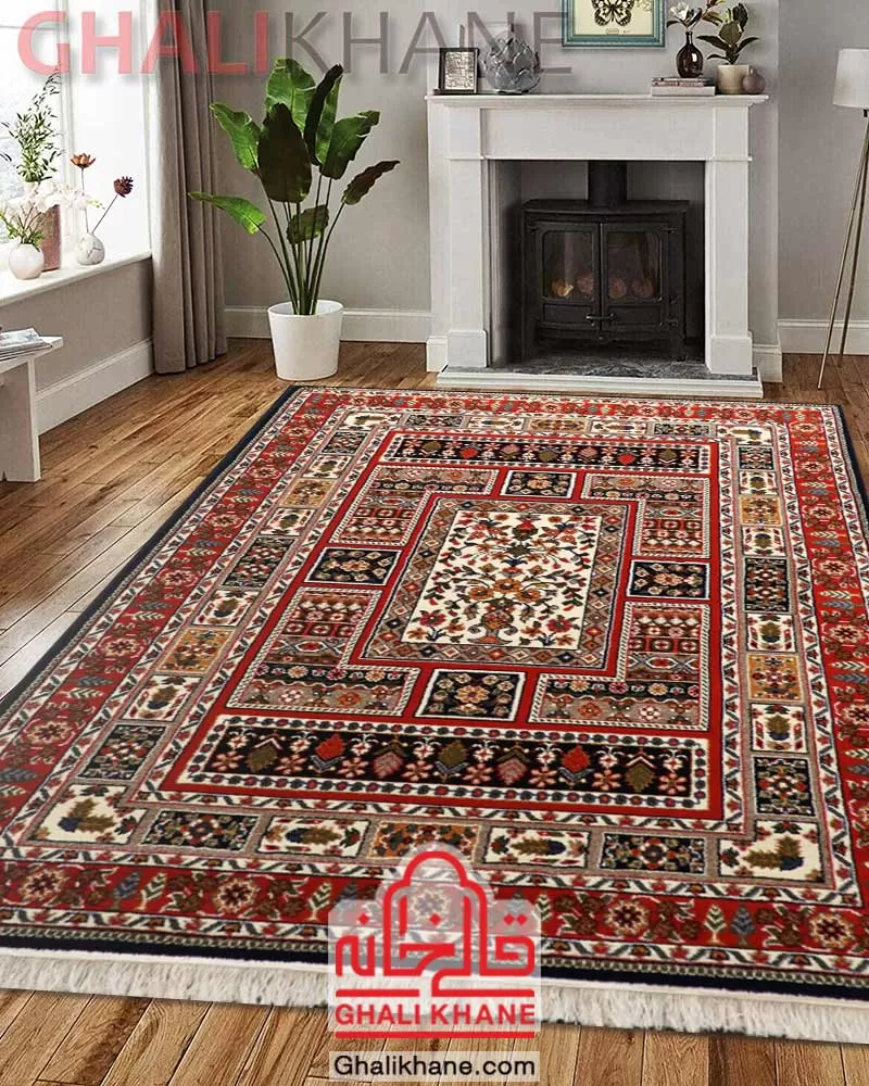 فرش ستاره کویر یزد کلکسیون شاهسون 320 شانه کد SH-B063-8855 قالیخانه