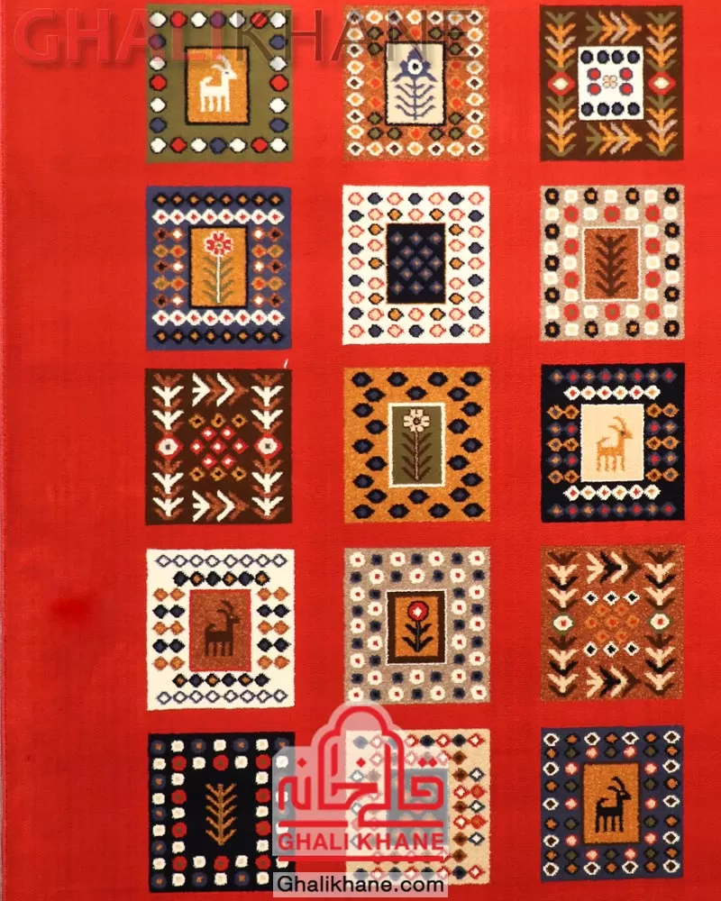 خرید آنلاین   فرش ستاره کویر یزد کلکسیون شاهسون 320 شانه کد SH-B072-8855