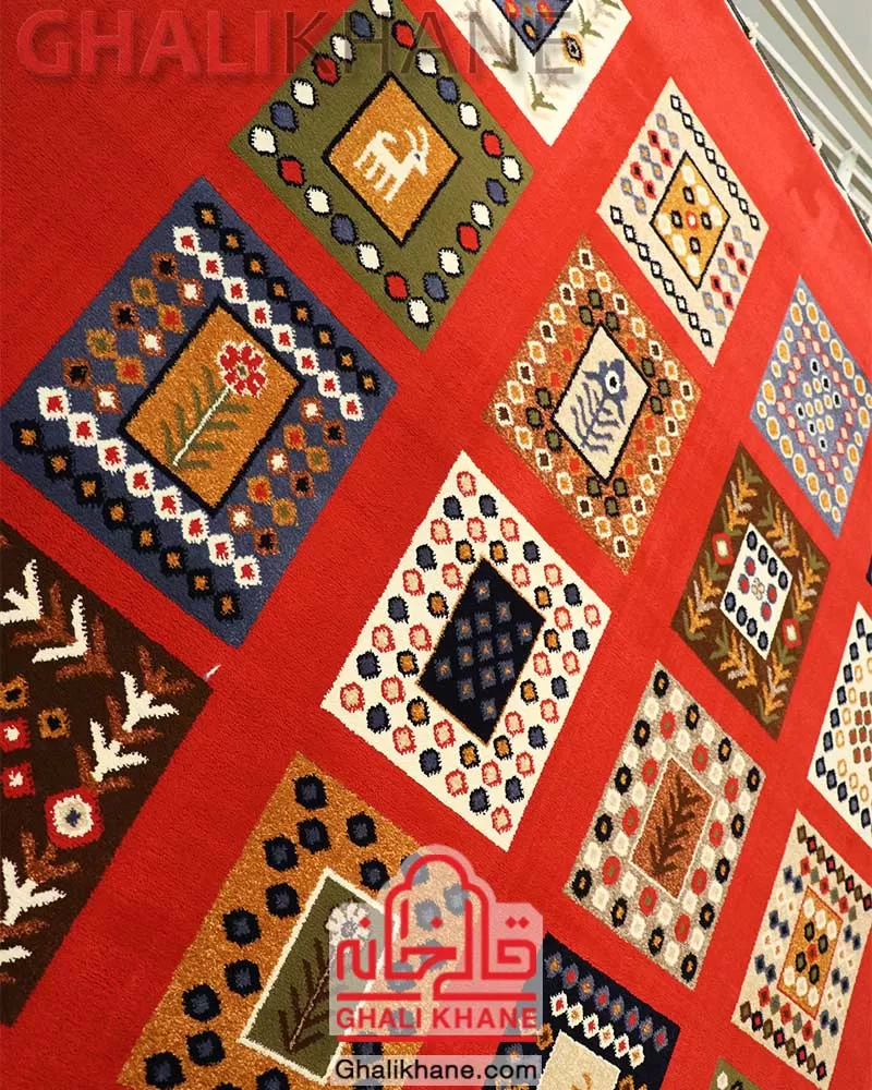 ارسال فوری   فرش ستاره کویر یزد کلکسیون شاهسون 320 شانه کد SH-B072-8855