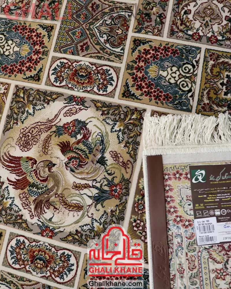 فرش ستاره کویر یزد کلکسیون شهریار 700 شانه کد QI-Q044-1000