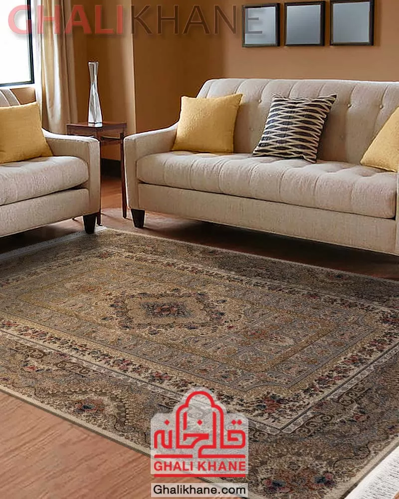 خرید حضوری  فرش ستاره کویر یزد کلکسیون نقش جهان 1000 شانه کد HI-E042-2003
