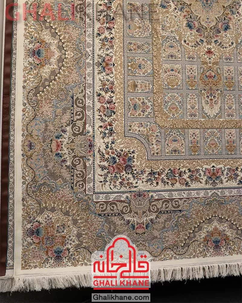 قیمت عمده  فرش ستاره کویر یزد کلکسیون نقش جهان 1000 شانه کد HI-E042-2003