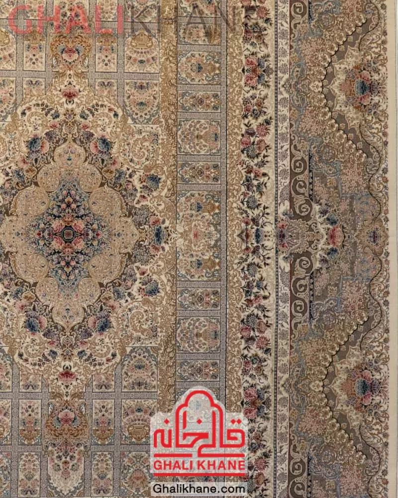 فرش ستاره کویر یزد کلکسیون نقش جهان 1000 شانه کد HI-E042-2003 قالیخانه