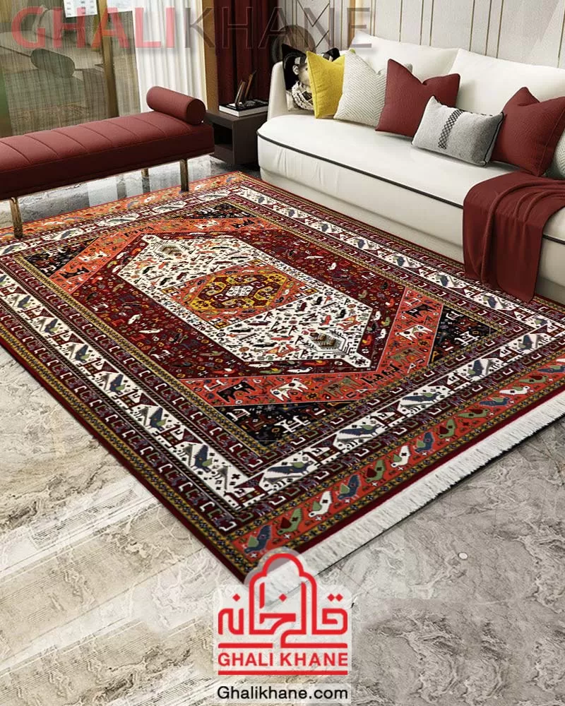 ارزانترین   فرش ستاره کویر یزد کلکسیون شاهکار نوین 700 شانه کد YN-N058-2550