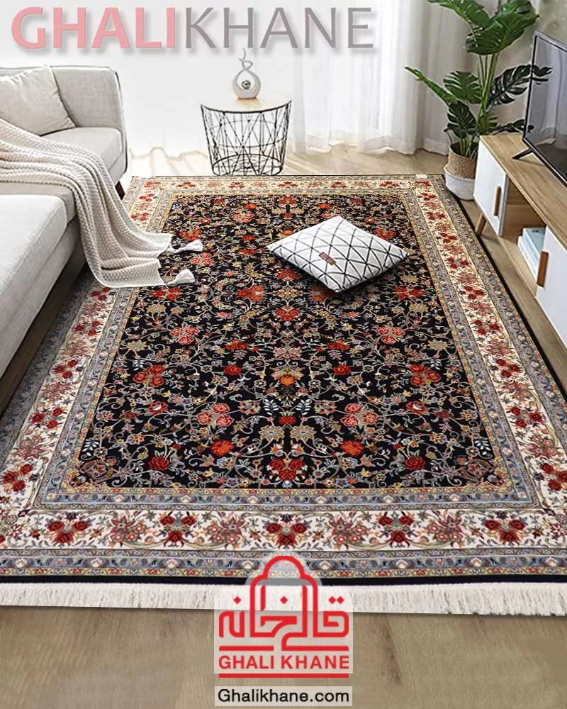 فرش ستاره کویر یزد کلکسیون شاهکار نوین 700 شانه کد YN-N110-2590 درجه 1