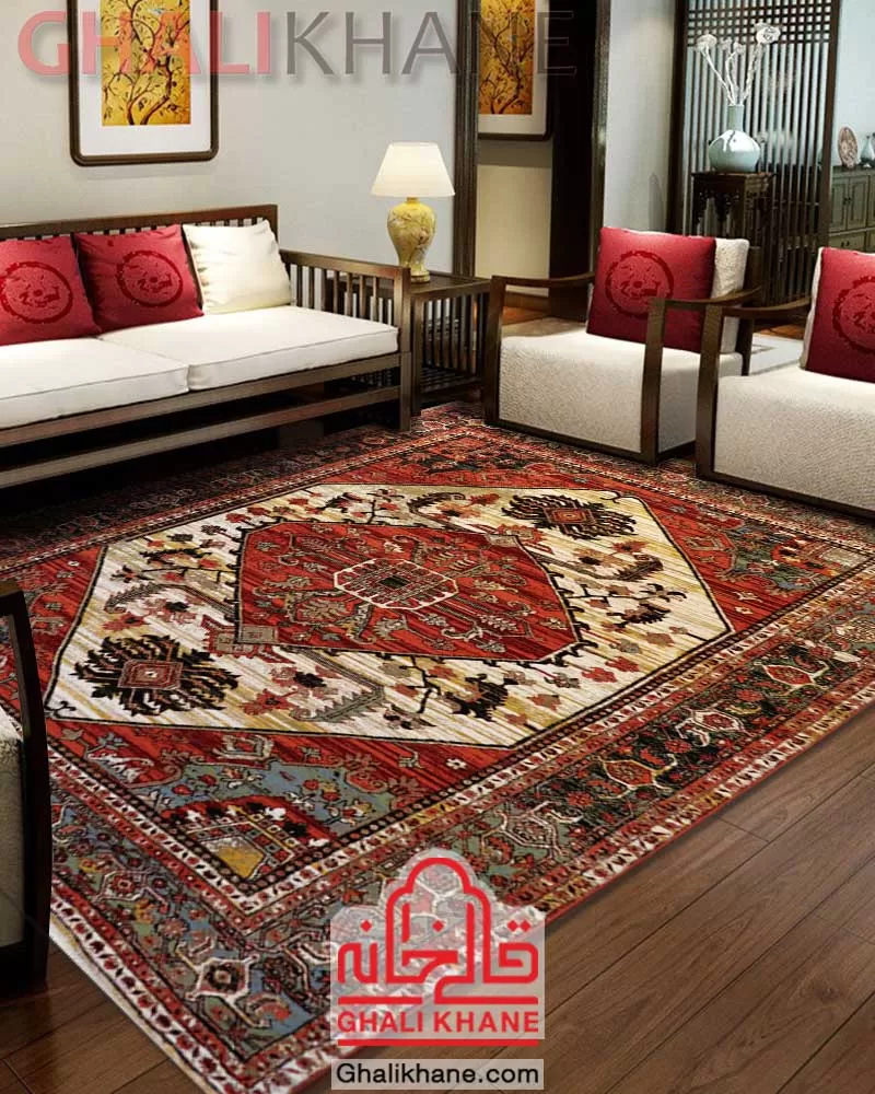 خرید حضوری فرش ستاره کویر یزد کلکسیون شاهکار نوین 700 شانه کد YN-N124-2509