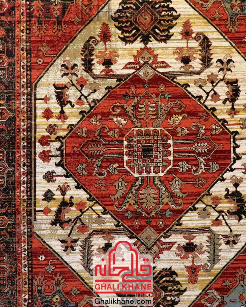 فرش ستاره کویر یزد کلکسیون شاهکار نوین 700 شانه کد YN-N124-2509 درجه 1
