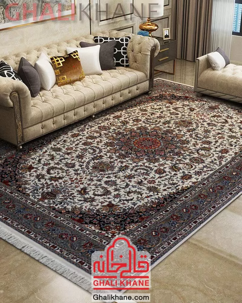 فرش ستاره کویر یزد کلکسیون شاهکار نوین 700 شانه کد YN-N148-2503 درجه 1