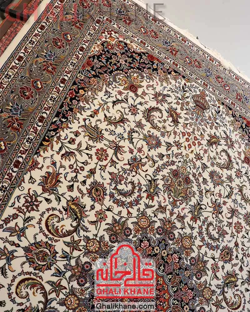 فرش ستاره کویر یزد کلکسیون شاهکار نوین 700 شانه کد YN-N148-2503 درجه 1