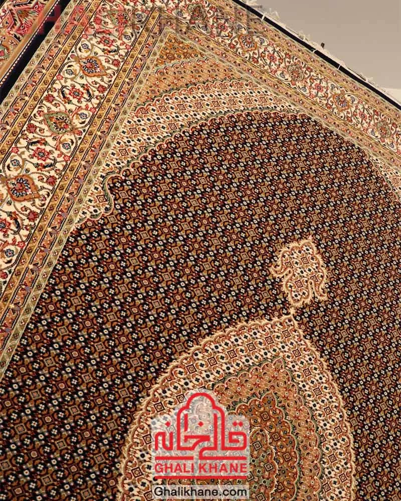 ارسال فوری  فرش ستاره کویر یزد کلکسیون ایساتیس 500 شانه کد IA-I006-8090