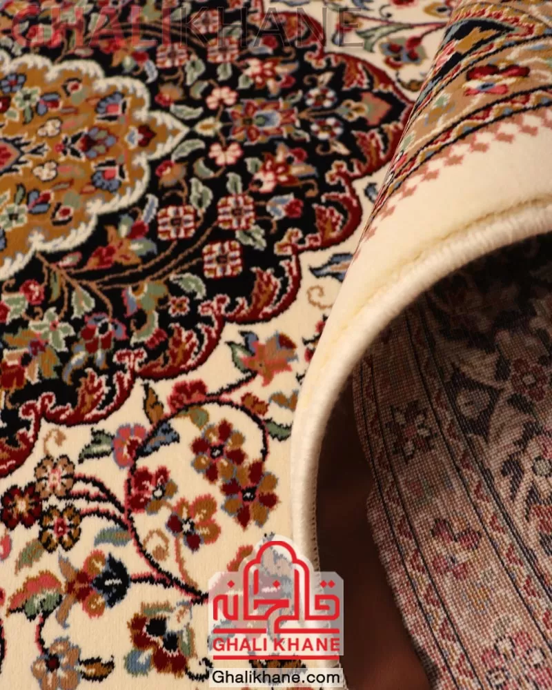 فرش ستاره کویر یزد کلکسیون ایساتیس 500 شانه کد IA-I008-8009 به قیمت عمده