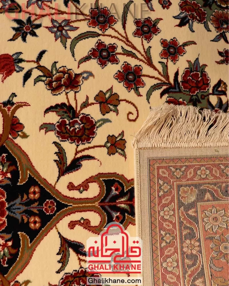 فرش ستاره کویر یزد کلکسیون ایساتیس 500 شانه کد IA-I046-8304