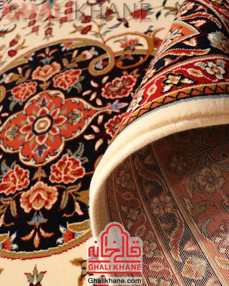 فرش ستاره کویر یزد کلکسیون ایساتیس 500 شانه کد IA-I046-8304 نمایندگی رسمی